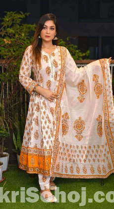 রেডিমেট কটন গ্রাউন থ্রি পিস